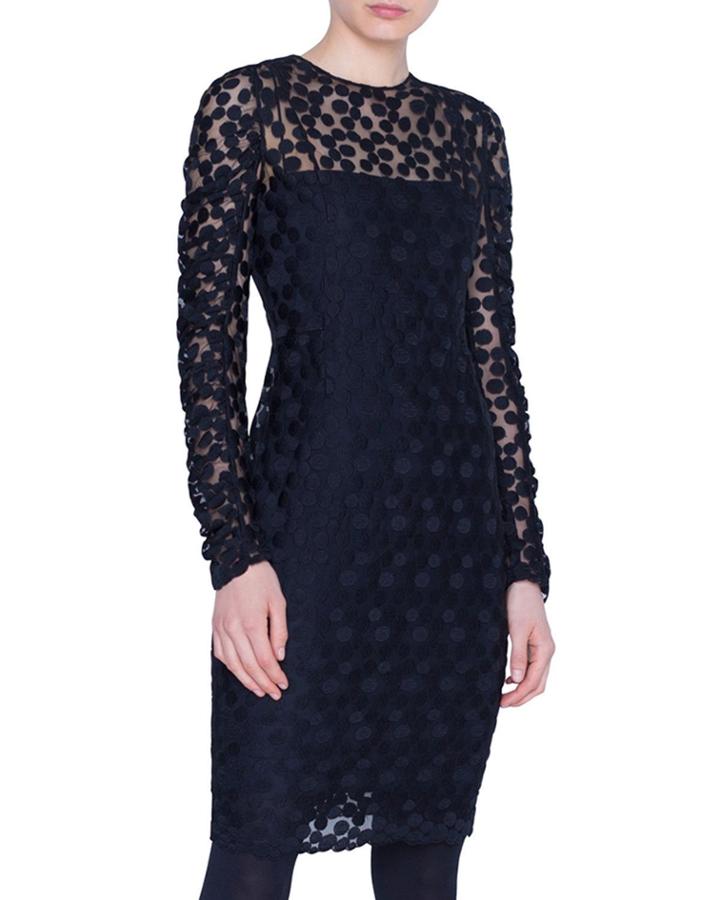 Dotted Devore Illusion Dress