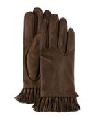 Leather Mini Tassel Gloves