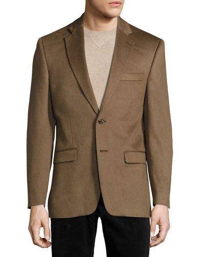Cashmere Two-button Blazer, Beige