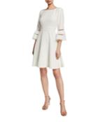 Bateau-neck Fit And Flare Dress