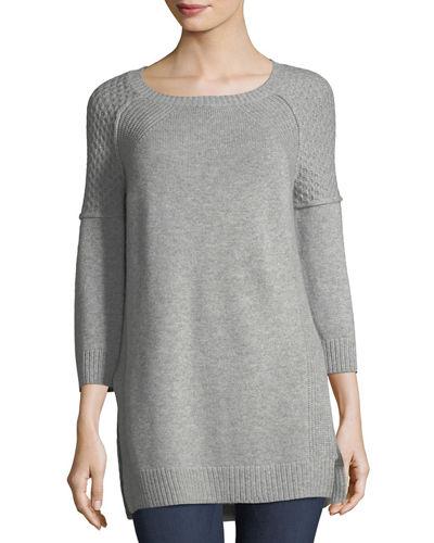 Cashmere Boat-neck Knit Tunic