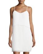Popover Sleeveless Dress, Optic White