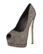 Crystal-embellished Platform Pump, Theron