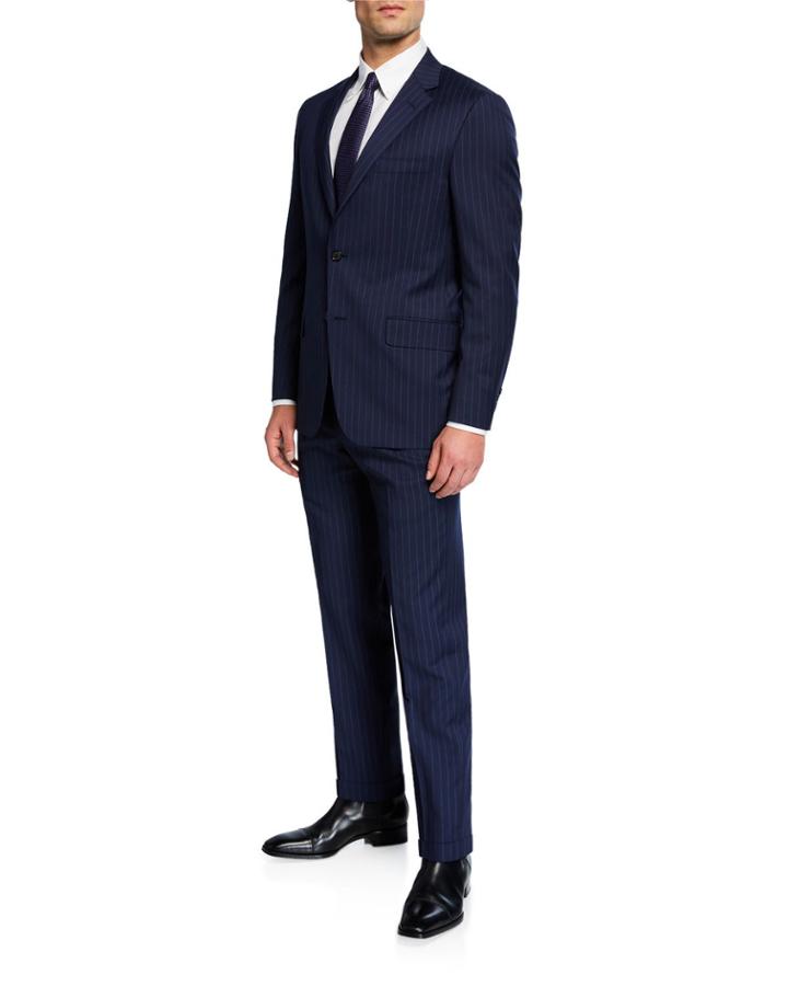 Men's Two-piece Chalk-striped