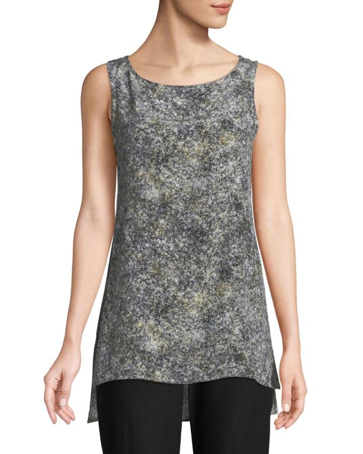 Willow-print Bateau-neck
