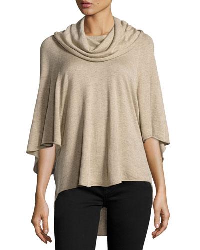 Celia Cape Sweater, Heather Oatmeal