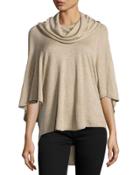 Celia Cape Sweater, Heather Oatmeal