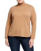 Plus Size Cashmere Basic Turtleneck