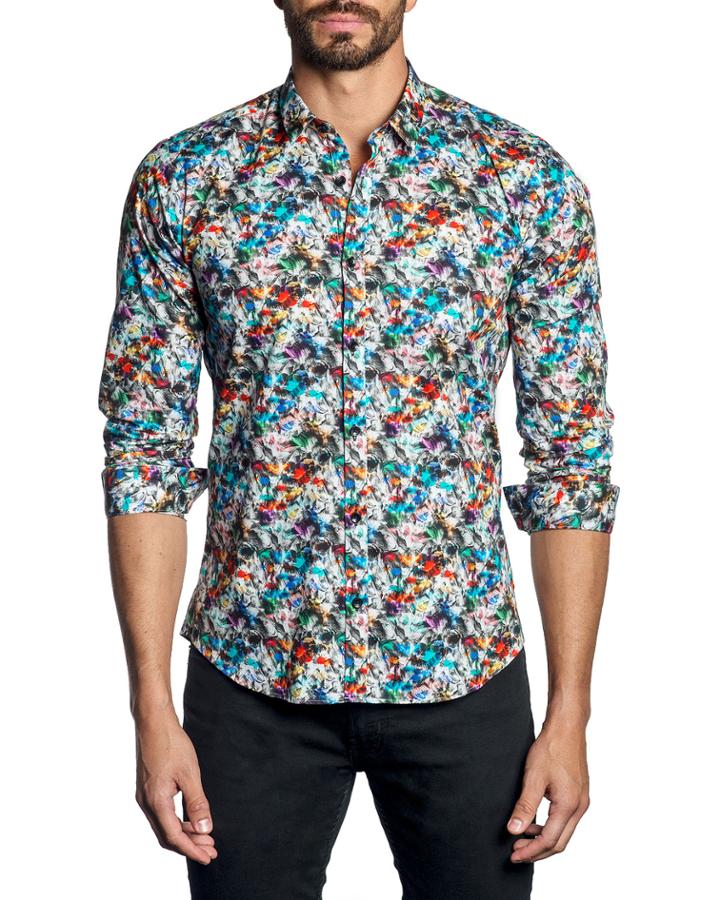 Men's Semi-fitted Abstract-print