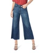 Wide-leg Cropped Raw-edge Jeans