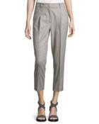 Cropped Flannel Pants,