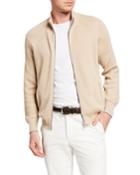 Men's English Rib Zip-front Cardigan