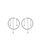 18k White Gold Diamond 3-dangle Earrings