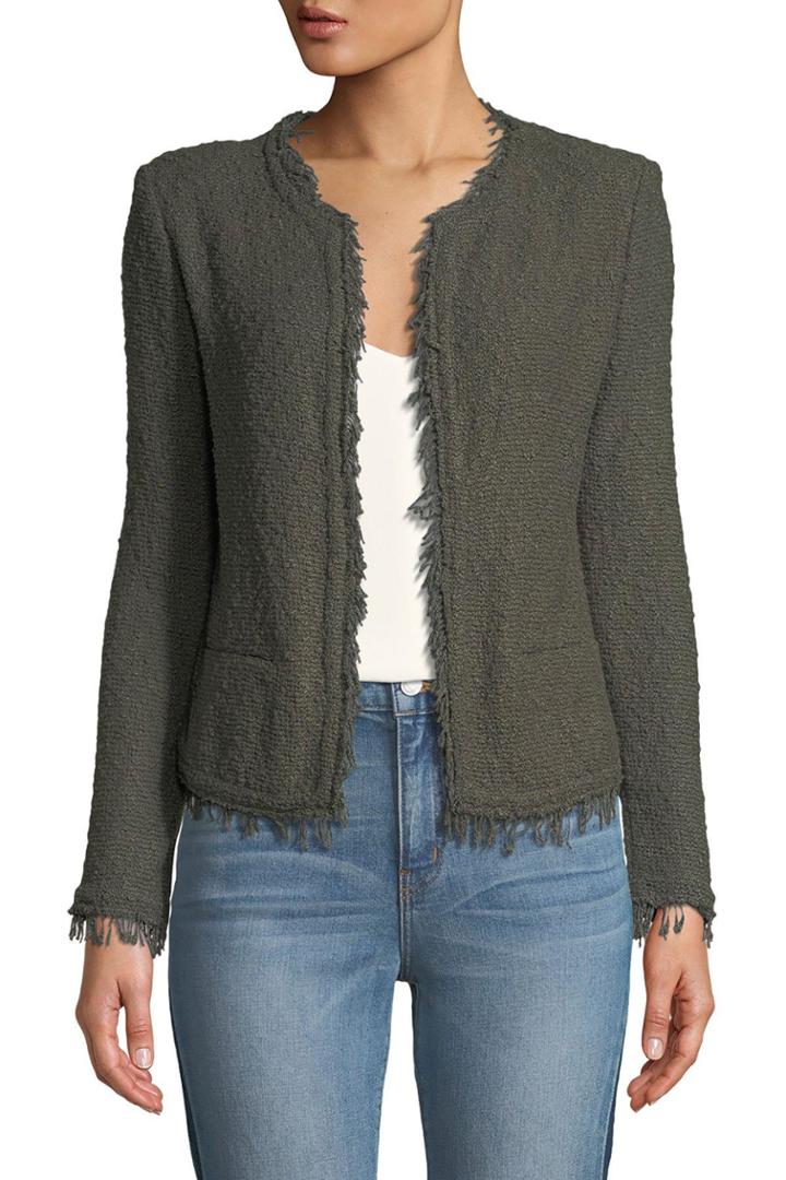Shavani Open-front Boucle Jacket