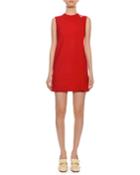 Sleeveless Jewel-neck Double-crepe