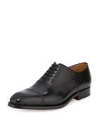 Cap-toe Leather Oxford, Black
