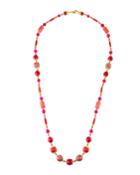 Long Strand Mixed-bead Necklace,