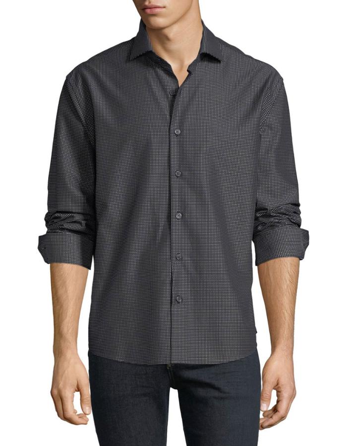 Men's Regular-fit Dobby Dot