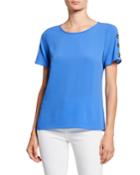 Button-sleeve Top
