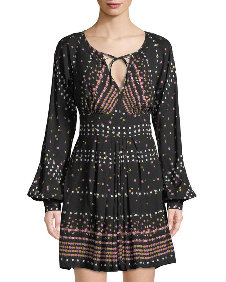 Polka-dot Slit-placket