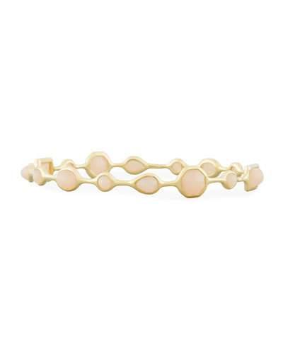 18k Peach Moonstone Bangle Bracelet