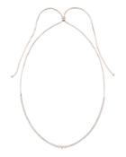 14k White Gold Graduated Diamond Bolo Necklace,