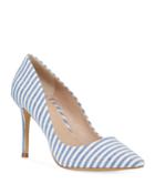 Vicky Striped Pointed-toe Pumps