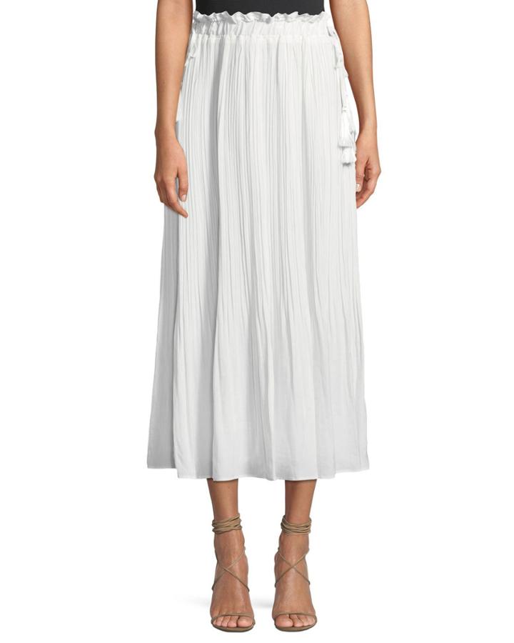 Pleated Crushed-satin