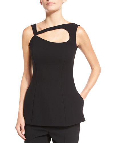 Sleeveless Cutout Tunic, Black