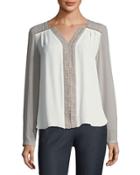 Leslie Two-tone Georgette Blouse