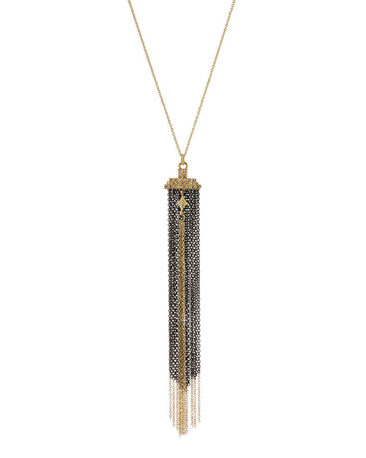 Old World Crivelli Diamond Tassel Necklace