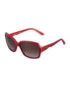 Oversized Plastic Sunglasses, Rouge Noir