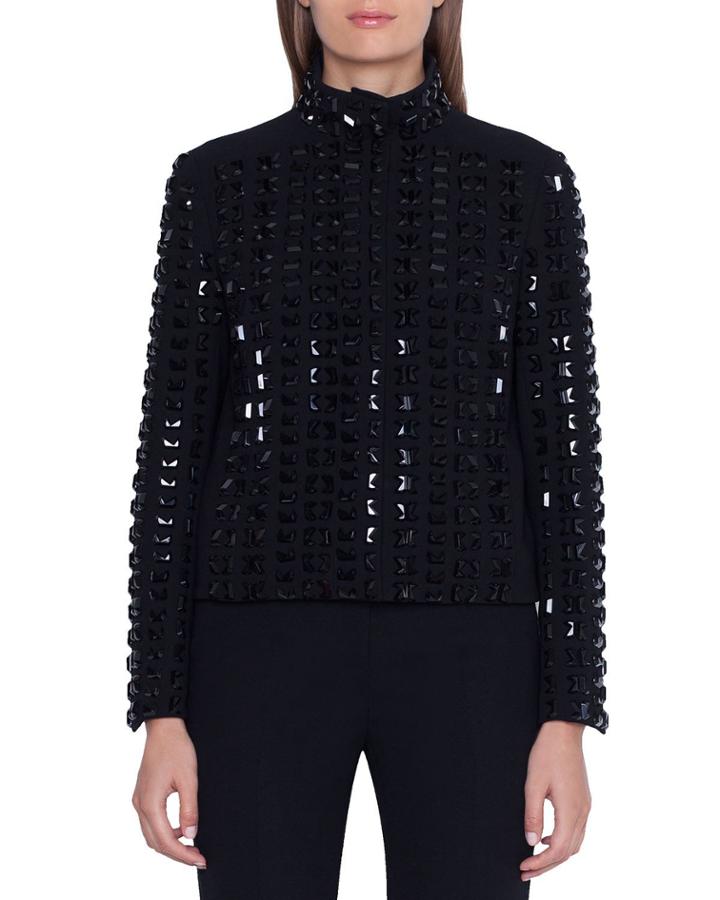 Andorra Stone-embellished Zip Front Jacket