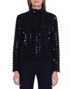 Andorra Stone-embellished Zip Front Jacket