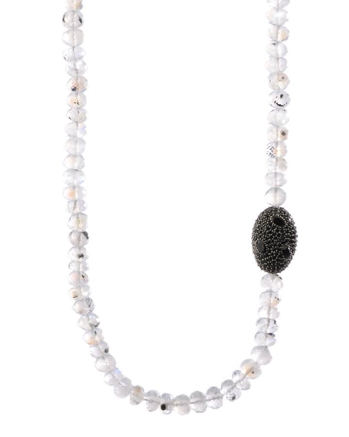 Moonstone & Black Spinel Necklace