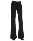 Flare-leg Corded-velvet Pants, Black