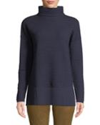 Rib Effect Wool Turtleneck