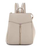 Faux-leather Zip-top Backpack,