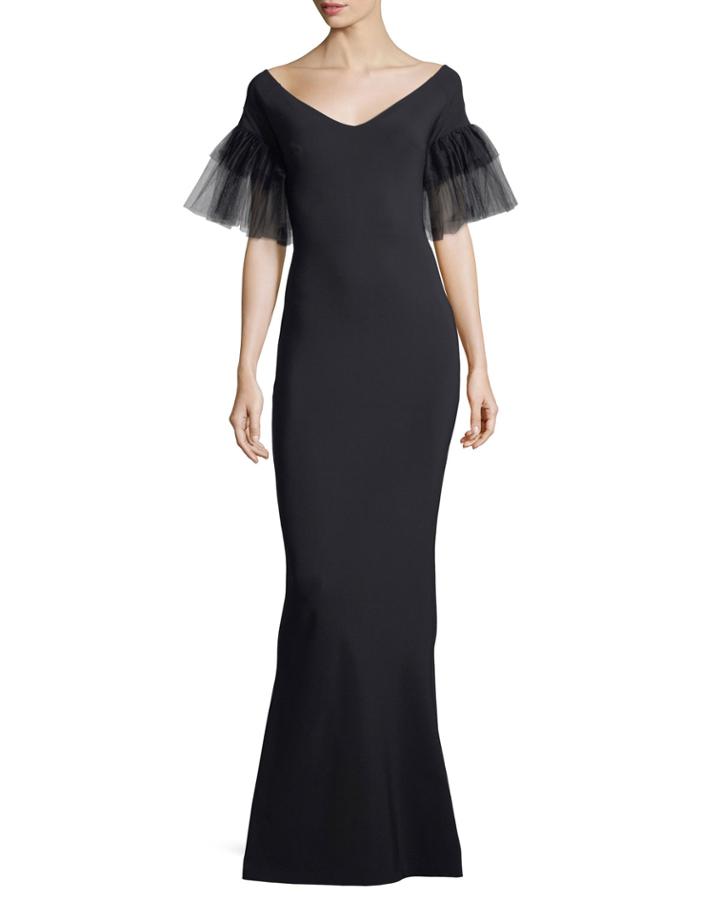 Risa Illusion Tulle Flutter-sleeve