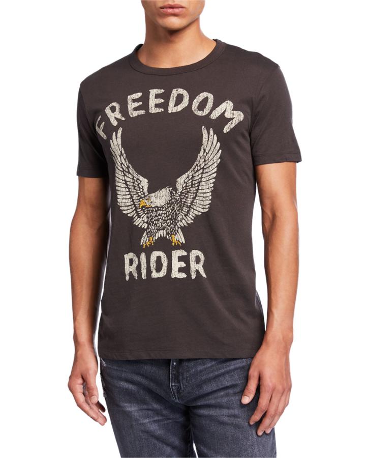 Men's Freedom Eagle Graphic Cotton T-shirt