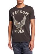 Men's Freedom Eagle Graphic Cotton T-shirt