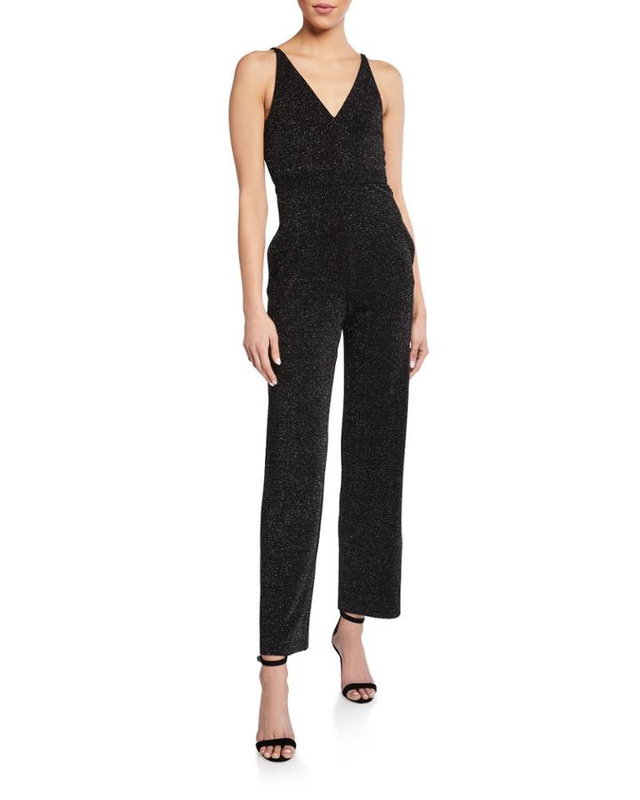 Metallic Sleeveless Jumpsuit