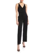 Metallic Sleeveless Jumpsuit