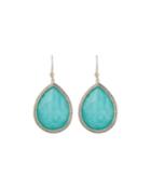 Stella Earrings In Turquoise Doublet With Diamonds