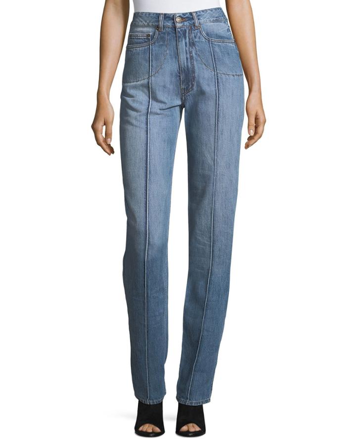 Seamed Denim Jeans
