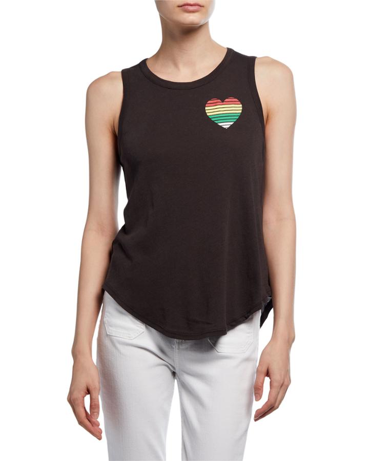 Rasta Heart Knot-back Tank