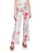 Mid-rise Floral-print Pants