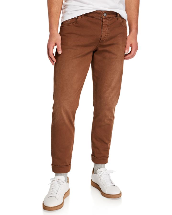 Men's Slim-fit Over-dye Twill Jeans
