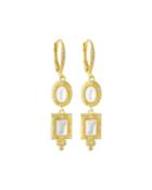 Harlequin Mother Of Pearl Double-drop Lever Back Earrings