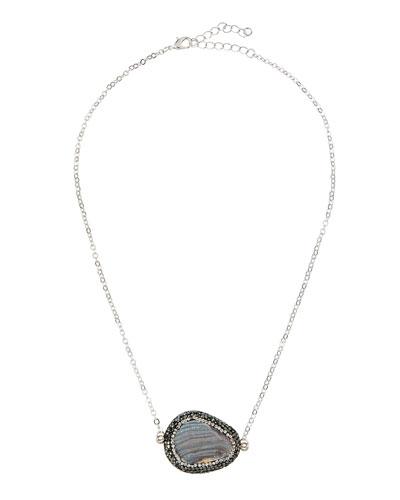Luxe Sunstone-hue Pendant Necklace,